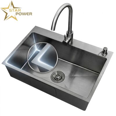 お買い得 20 Inch Drop-In Single Bowl Bar Kitchen Sink SUS304 20 Gauge with Basket Strainer online