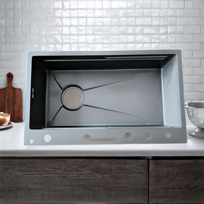 現代のキッチンのためのグレーの隔壁キッチンシンク