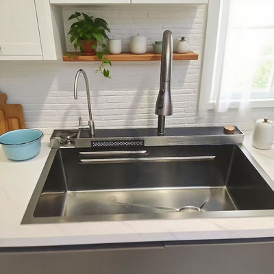 ドレインボード付きアンダーマウントステンレススチールキッチンシンク