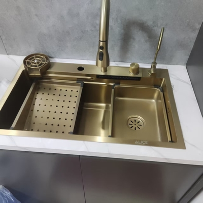金色 SUS304 不同鋼 キッチンシンク