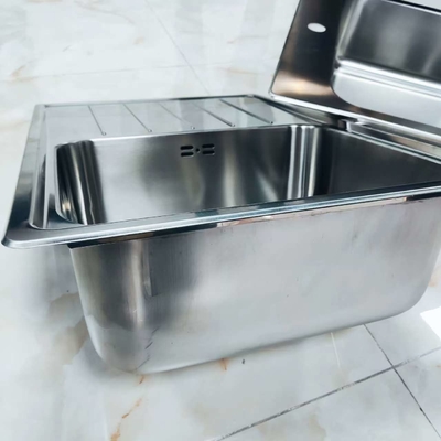 304ステンレス鋼シングルボウルキッチンシンク、アンダーマウントまたはトップマウント
