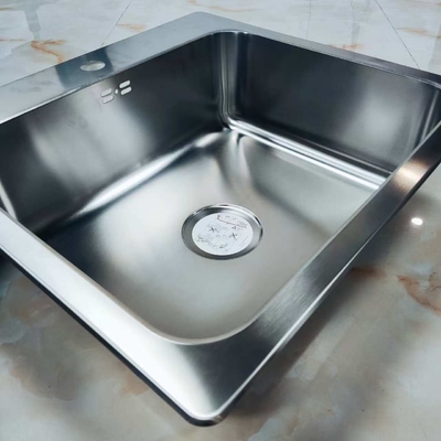 304ステンレス鋼シングルボウルキッチンシンク、アンダーマウントまたはトップマウント