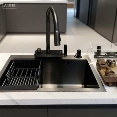 お買い得 アンダーマウント＆トップマウント対応 プレミアムステンレス製キッチンシンク 900mm×550mm 一体型蛇口付き 1年保証 | カスタムシンク深さ対応 | カスタム鋼板厚対応 オンライン