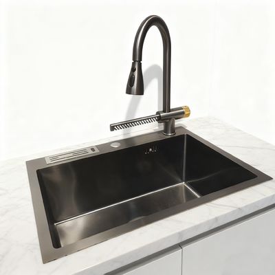 DeepMax Pro シングルボウルステンレス鋼 キッチンシンク