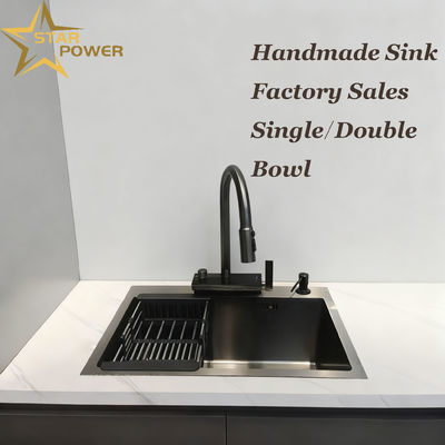 Luxury-Grade Hand-Precision Polished 316 Stainless Steel Single/Double Bowl Sink