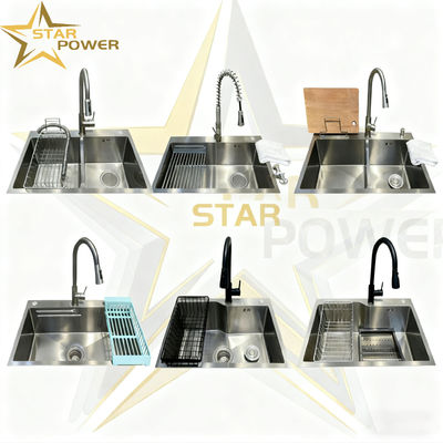 お買い得 高級 304/316 ステンレス鋼 キッチンシンク 1.8-2.0mm 加厚パネル 強化耐久性 オンライン