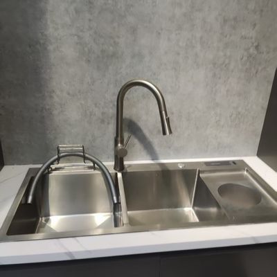 お買い得 食品グレード 304/316 単体/二重鉢と石けん配給器の穴の持ち込みで,手作りステンレスステール キッチンシンク オンライン