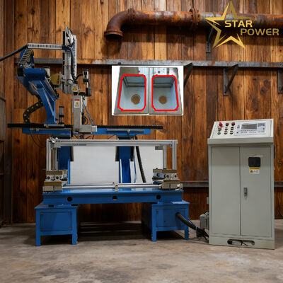 PLC CNCシステムと金属キッチン用品パネルのサーボモーター位置付け付きの自動四面接接接機