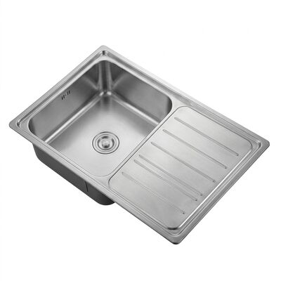 お買い得 Workstation 30x18 Kitchen Sink SUS304 16 Gauge Single Bowl with Drainboard オンライン