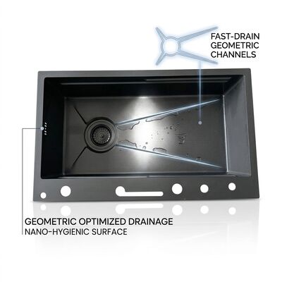 お買い得 Undermount 33x22 Handmade Double Bowl Kitchen Sink SUS304 60/40 Split 18 Gauge online