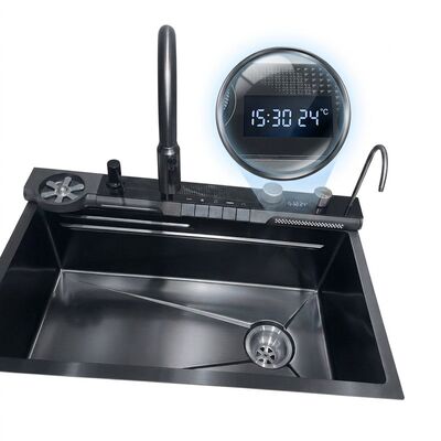 お買い得 24 Inch Handmade Single Bowl Undermount Kitchen Sink 16 Gauge Gunmetal PVD オンライン