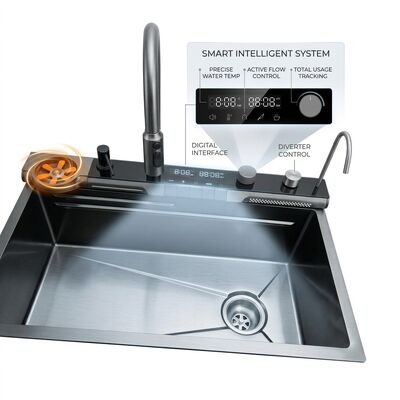 お買い得 26 Inch RV Camper Van Single Bowl Sink SUS304 20 Gauge with Foldable Faucet online