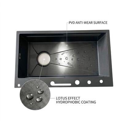お買い得 33 Inch Undermount Double Bowl Kitchen Sink 16 Gauge with Soap Dispenser SUS304 online