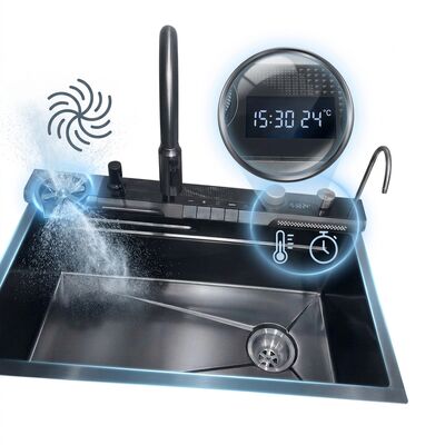 お買い得 23 Inch Drop-In Single Bowl Kitchen Sink SUS304 18 Gauge with Faucet Hole オンライン
